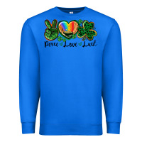 True Royal Peace love St. Patrick's Day Premium Sweatshirt - CowGirlArtShop