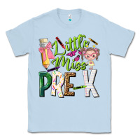 Dusty Blue little miss pre k Classic Tee - NancyCooperArtShop