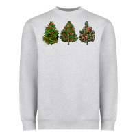 Heather Grey christmas trees Heavyweight Sweatshirt - LillyAllenDesigns