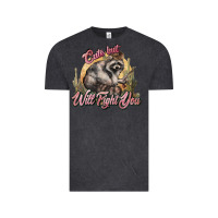 Vintage Black cute but will fight you racoon western Vintage Tee - NancyCooperArtShop