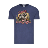 Vintage Denim cute but will fight you racoon western Vintage Tee - NancyCooperArtShop