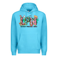 Ocean Blue licensed practical nurse Premium Hoodie - CowGirlArtShop