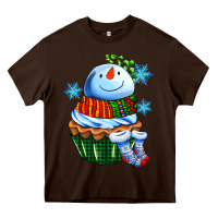 Chocolate Brown snowman cupcake Heavy Core Tee - AdoDesignShop
