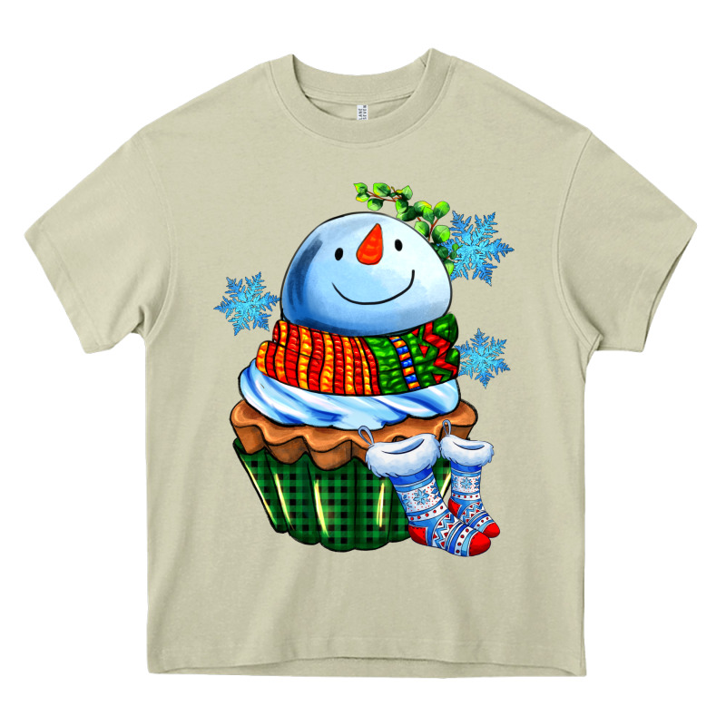 Snowman Cupcake Heavy Core Tee by AdoDesignShop | Teevron