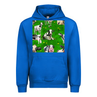 Cobalt holstein cows seamless pattern Urban Hoodie - BundleAndBundleShop