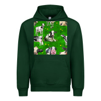 Foreset Green holstein cows seamless pattern Urban Hoodie - BundleAndBundleShop