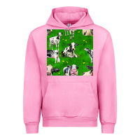 Fuchsia Pink holstein cows seamless pattern Urban Hoodie - BundleAndBundleShop