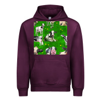 Mauve Wine holstein cows seamless pattern Urban Hoodie - BundleAndBundleShop