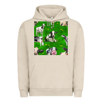 Pigment French Oak holstein cows seamless pattern Urban Hoodie - BundleAndBundleShop