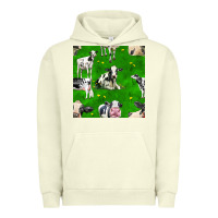 Pigment Pistachio holstein cows seamless pattern Urban Hoodie - BundleAndBundleShop