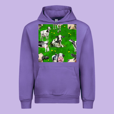 Holstein Cows Seamless Pattern Urban Hoodie Designed By Bundleandbundleshop