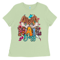 Matcha Afro woman nail boss Ladies Tee - RanaPortraitStore