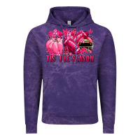 Cloud Purple Tis' the season Football Breast Cancer Vintage Hoodie - NancyCooperArtShop