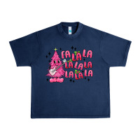 Navy pink christmas fa la la Urban Heavy Tee - MaliasSmallBusiness