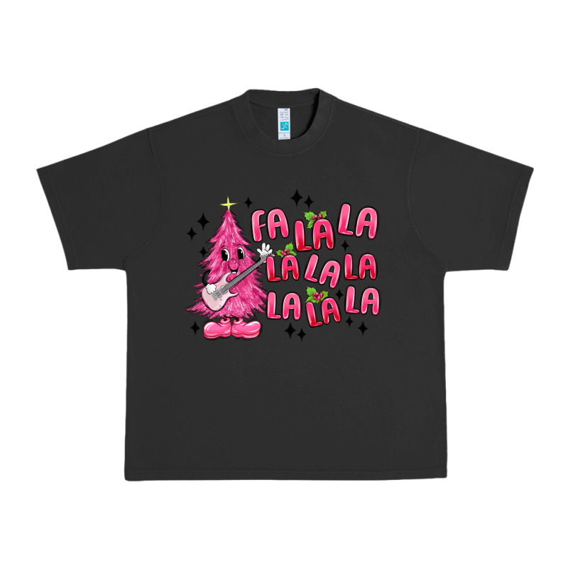 Pink Christmas Fa La La Urban Heavy Tee by MaliasSmallBusiness | Teevron