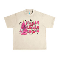 Sandshell pink christmas fa la la Urban Heavy Tee - MaliasSmallBusiness
