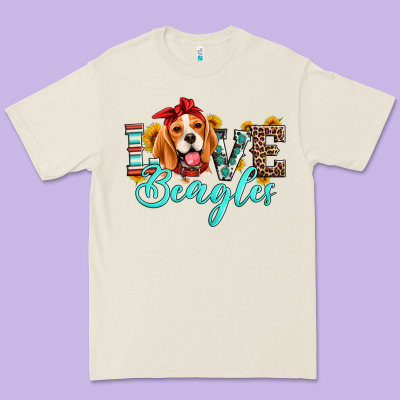 Love Beagles Premium Tee Designed By Artiststas