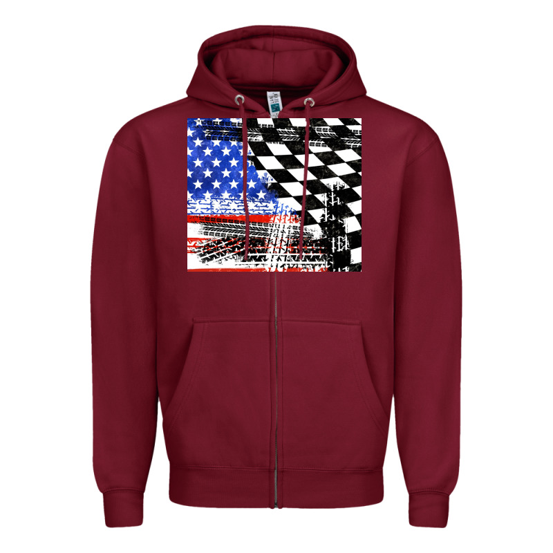 Racing Checkered Flag Tumbler Tbs Zipper Hoodie by TumblerDesignByShophia | Teevron