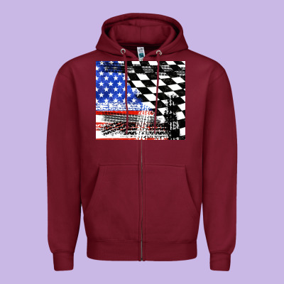Racing Checkered Flag Tumbler Tbs Zipper Hoodie Designed By Tumblerdesignbyshophia