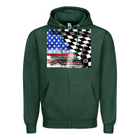 Sports Green racing checkered flag tumbler tbs Zipper Hoodie - TumblerDesignByShophia