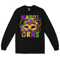 Black mardi gras mask Long Sleeve Tee - LillyAllenDesigns