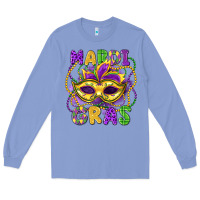Colony Blue mardi gras mask Long Sleeve Tee - LillyAllenDesigns