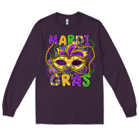 Plum mardi gras mask Long Sleeve Tee - LillyAllenDesigns