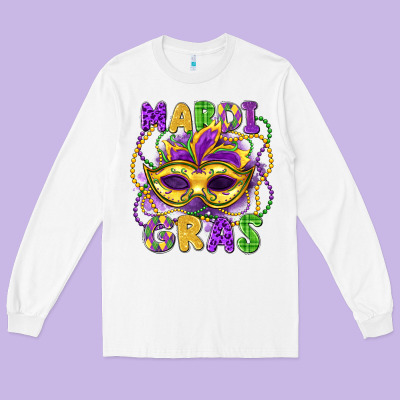 Mardi Gras Mask Long Sleeve Tee Designed By Lillyallendesigns