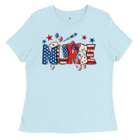 Baby Blue american nurse Ladies Tee - BundleAndBundleShop