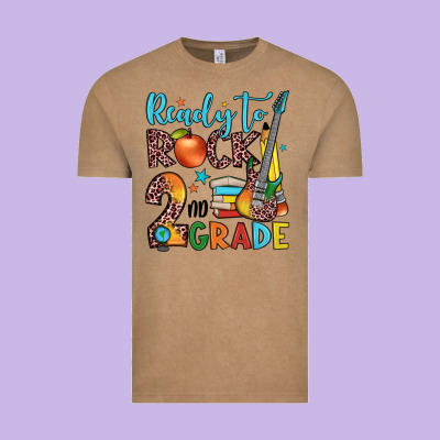 Ready To Rock 2nd Grade Vintage Tee Designed By Jahusdesignshop