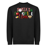 Black Santa's Favorite Class Christmas Heavyweight Sweatshirt - LillyAllenDesigns