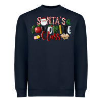 Navy Santa's Favorite Class Christmas Heavyweight Sweatshirt - LillyAllenDesigns