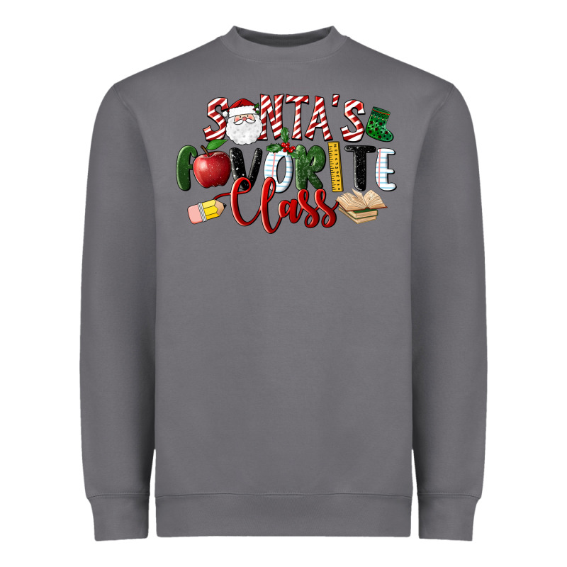 Santa's Favorite Class Christmas Heavyweight Sweatshirt by LillyAllenDesigns | Teevron
