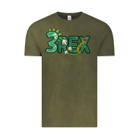 Vintage Olive three rex Vintage Tee - MaliasSmallBusiness
