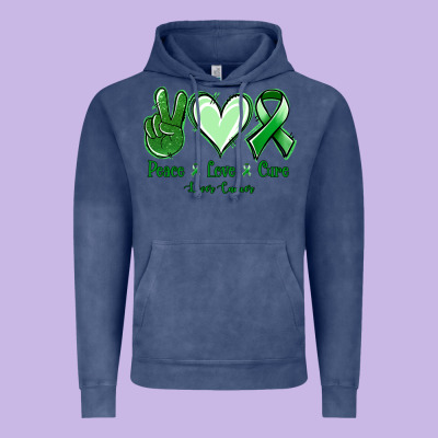 Peace Love Cure Liver Cancer Vintage Hoodie Designed By Nancycooperartshop