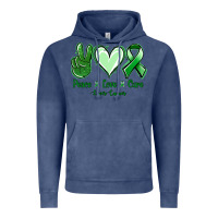 Vintage Denim Peace love cure Liver Cancer Vintage Hoodie - NancyCooperArtShop