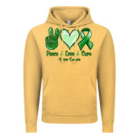 Vintage Mustard Peace love cure Liver Cancer Vintage Hoodie - NancyCooperArtShop