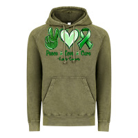 Vintage Olive Peace love cure Liver Cancer Vintage Hoodie - NancyCooperArtShop