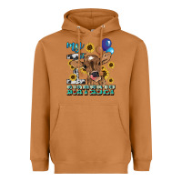 Meerkat My first Birthday baby cow sunflower Heavyweight Hoodie - HowdyJamesFarm