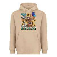Mushroom My first Birthday baby cow sunflower Heavyweight Hoodie - HowdyJamesFarm