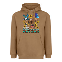 Toasted Coconut My first Birthday baby cow sunflower Heavyweight Hoodie - HowdyJamesFarm