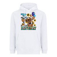 White My first Birthday baby cow sunflower Heavyweight Hoodie - HowdyJamesFarm