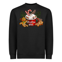 Black christmas vibes hot cocoa Heavyweight Sweatshirt - LillyAllenDesigns