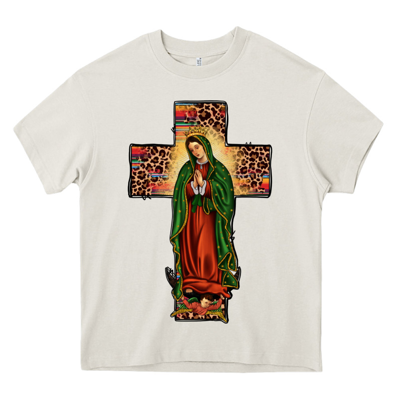 Our Lady Of Guadalupe Cross Heavy Core Tee by JahusDesignShop | Teevron