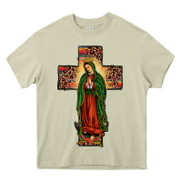 Mossy our lady of Guadalupe cross Heavy Core Tee - JahusDesignShop