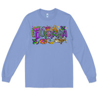 Colony Blue louisiana mardi gras Long Sleeve Tee - LillyAllenDesigns