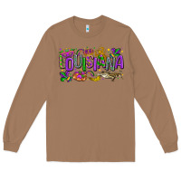 Toasted Coconut louisiana mardi gras Long Sleeve Tee - LillyAllenDesigns