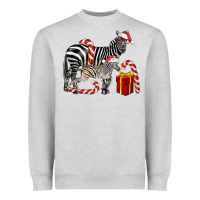 Christmas Zebra Baby And Mama Heavyweight Sweatshirt | Teevron