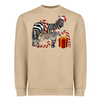 Mushroom Christmas Zebra Baby And Mama Heavyweight Sweatshirt - LillyAllenDesigns