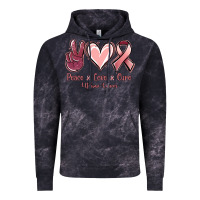Cloud Black Peace love cure Uterine Cancer Vintage Hoodie - NancyCooperArtShop